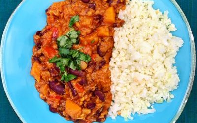 Vegan Chilli with Cauliflower Rice