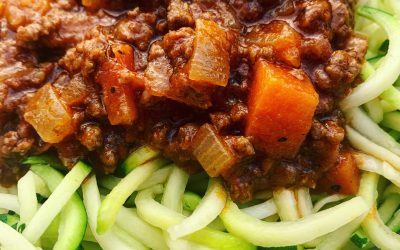 Beef Bolognese with Courgettini